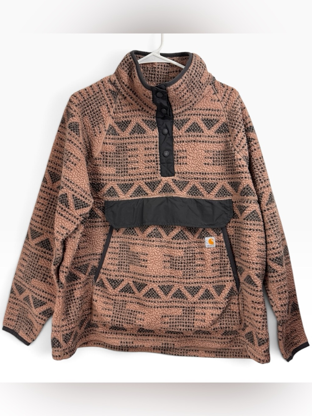 Women’s Carhartt Relaxed Fit Fleece Quarter-Snap Pullover Jacket Size 1X 16w 18w
